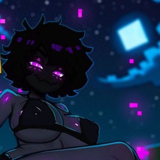 Ilustração sensual de **enderwoman hentai** com traços anime, capturando o mistério da endergirl no universo Minecraft.